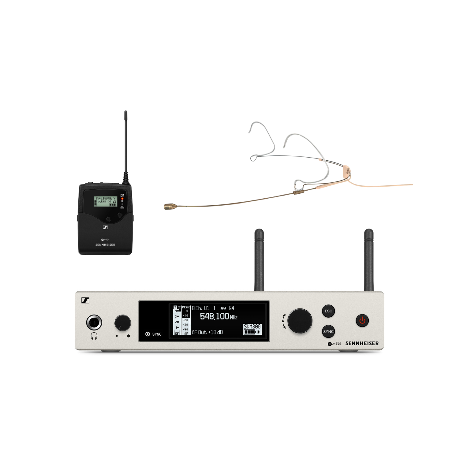 DPA Sennheiser Headset, Komplettset